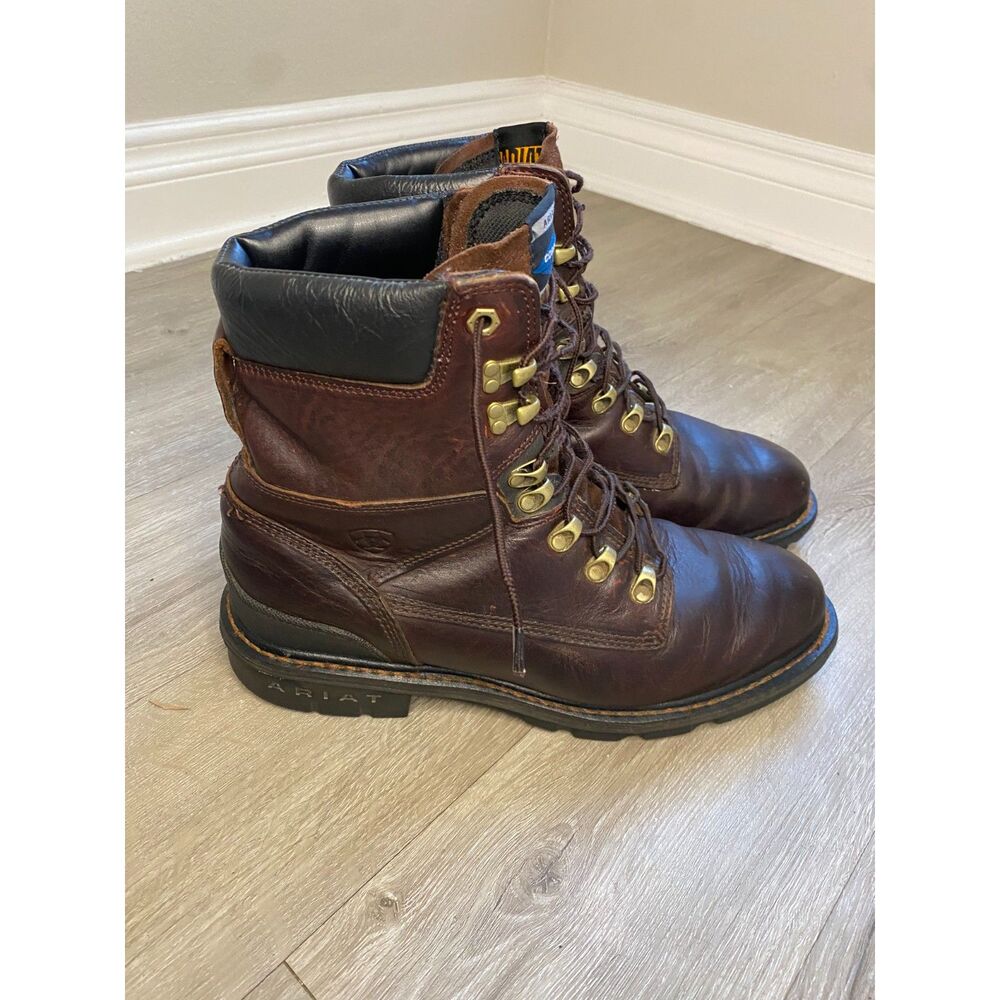 Ariat Hermosa XR Mens 12 D Brown Leather 8" Lace Up Work Boots 10002457